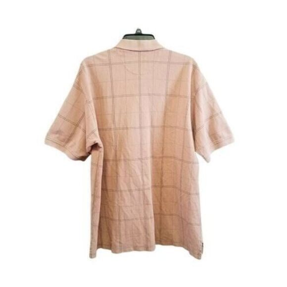 IZOD Mens Sz XL Pink Black Short Sleeve Polo Shirt - Picture 8 of 8